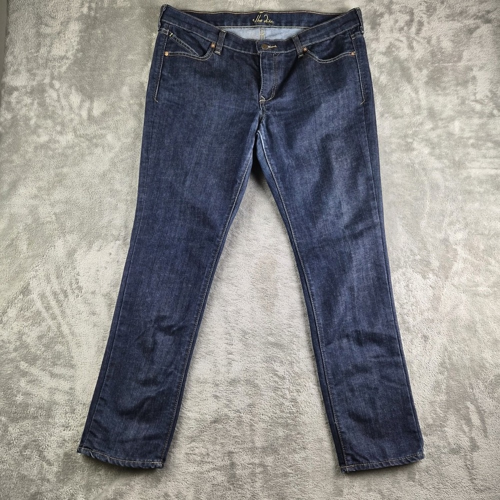 Old Navy Women's Straight Leg Jeans - Dark Blue